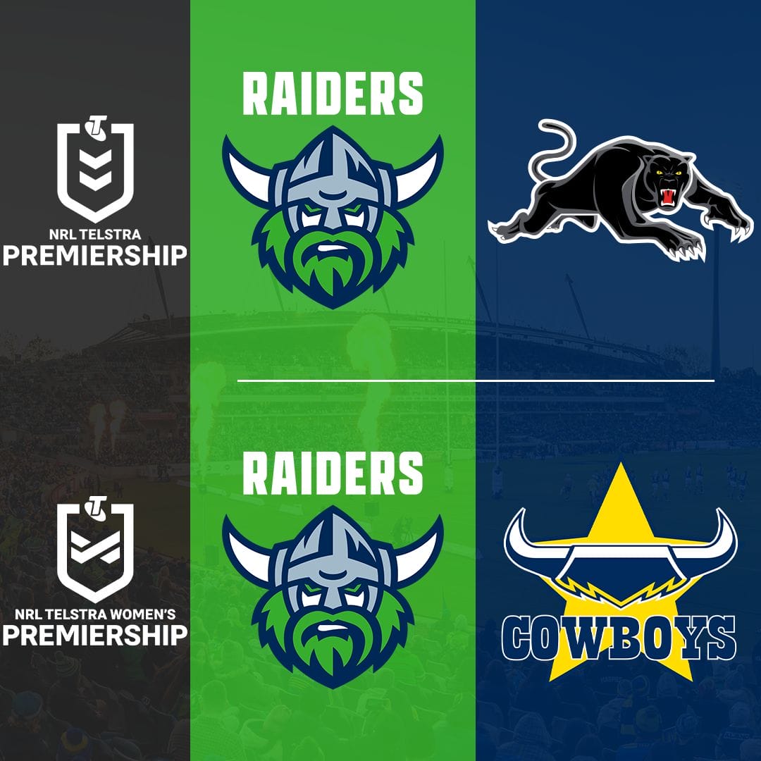 NRL 2024 Raiders v Panthers & NRLW Raiders v Cowboys GIO Stadium