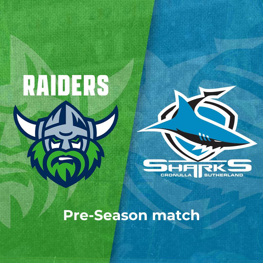 NRL 2025 PreSeason Raiders v Sharks GIO Stadium Canberra