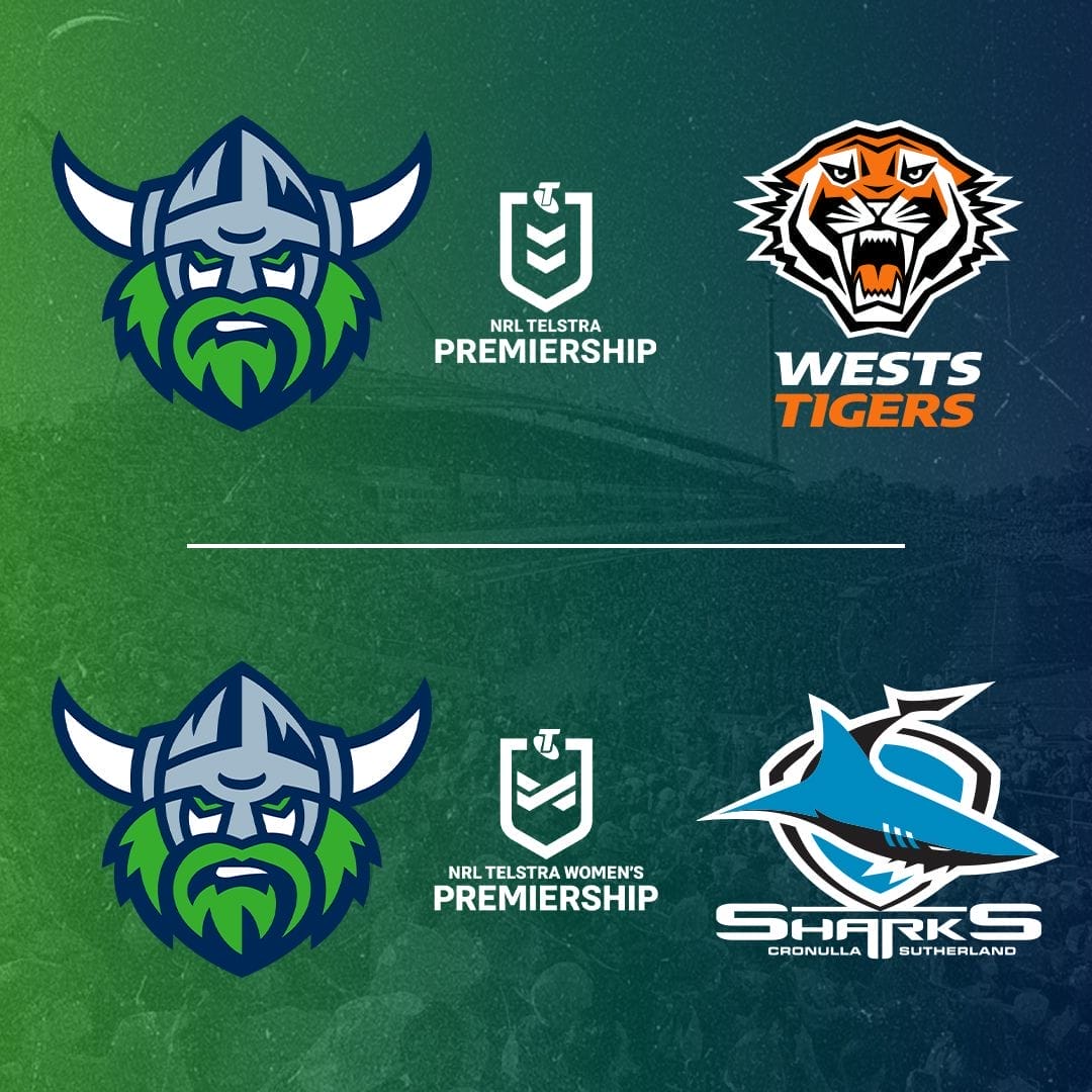 NRL Raiders v Tigers and NRLW Raiders v Sharks